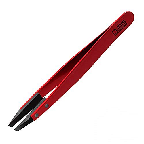 Rubis Tweezers, Classic Techno, Red -1KS106,Rubis Switzerland Swiss Made World Renowned Precision