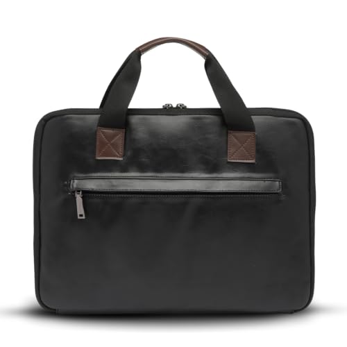 Image of VISMIINTREND Laptop Briefcase Messenger Shoulder Office Hand Bags for Men Women | Fits 13 inch /14 inch /15.6 Inch Laptops, Macbook | Vegan Leather | Corporate Gifts