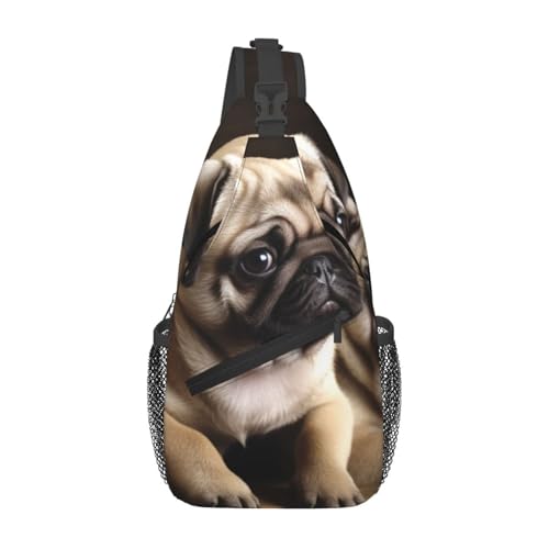 Bolso cruzado para hombre tipo sling mochila urbana negra