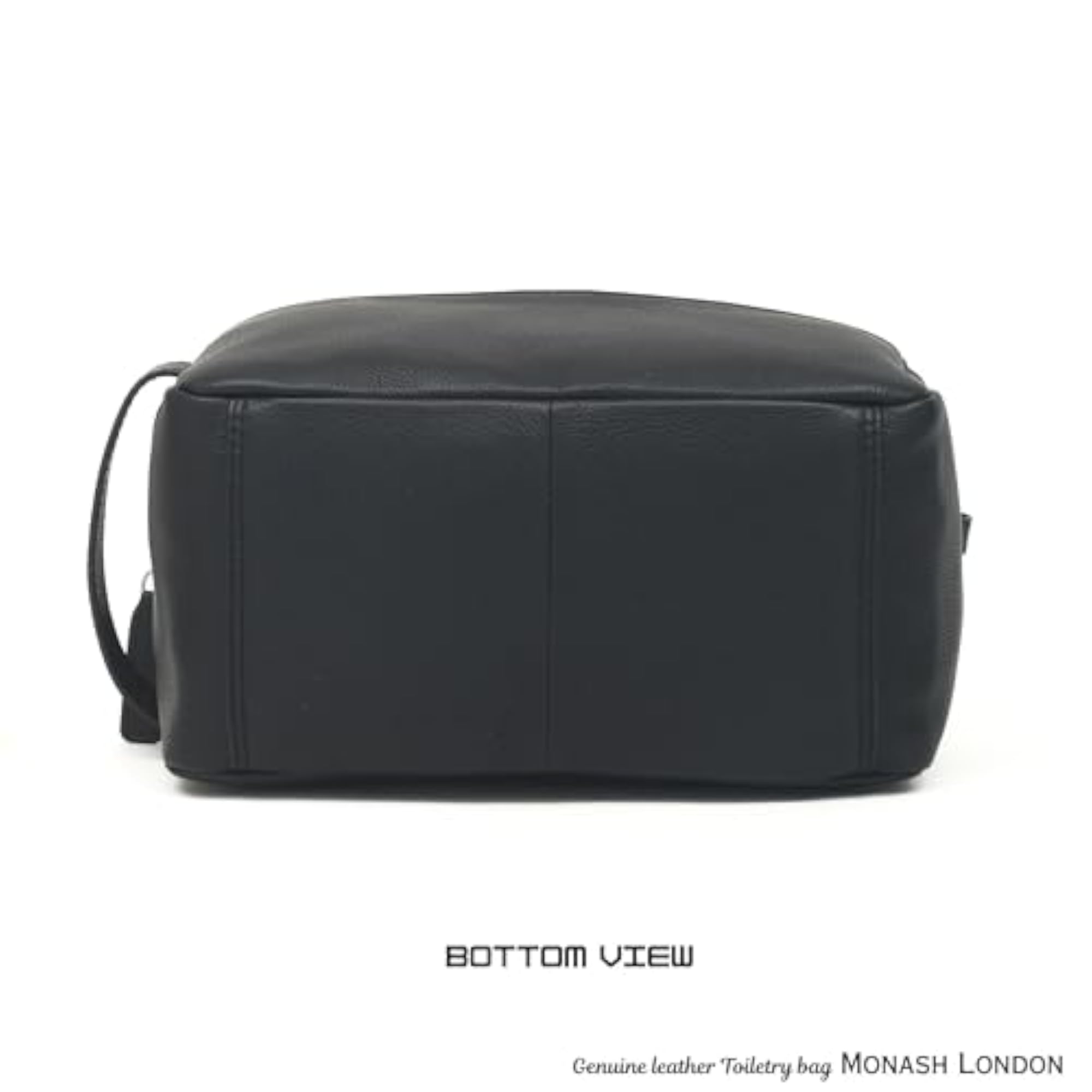 Men's Genuine Leather Toiletry Bag, Premium Travel Dopp Kit