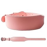 cobalt planet トレーニングベルト レディース 女性用 フィットネス ウエイトリフティング 筋トレ PUレザー 厚さ5mm クッション付き 腰サポート パステルカラー (ピンク, XS)