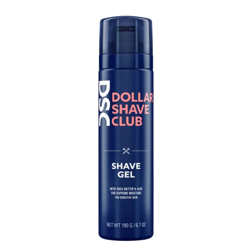 Dollar Shave Club | Shave Gel 2-Pack | Formulated With Shea Butter And Aloe, Helping Prevent Shave Irritation, Provides Long Lasting Lubrication During Shaving, Safe For Sensitive Skin, Blue #TOP1