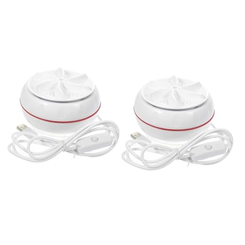 VILLCASE 2 Minilavadoras Portátiles De Abs Blancas