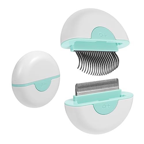 VANZACK Cat Hair Removal Comb and Massage Brush for Shedding Gentle Grooming Tool for Long Haired Cats Easily Removes Loose Fur Tangles and Dander Non-Slip Handle for Comfortable Grip