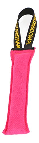Dingo Hundespielzeug Beisswurst Agility Baumwolle mit Griff handgefertigt für Bisstraining Apportieren Schwimmend Schwimmfähig 27 x 6 cm Rosa 15609