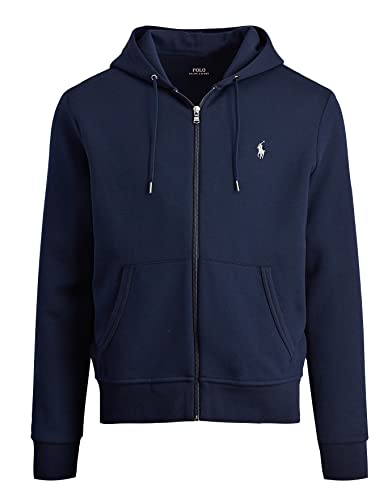 Polo Ralph Lauren Men's Double-Knit Full-Zip, Navy, M