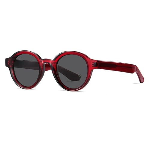 Lunettes de soleil pour femme monture rouge vin verres gris UV400 camping et pêche