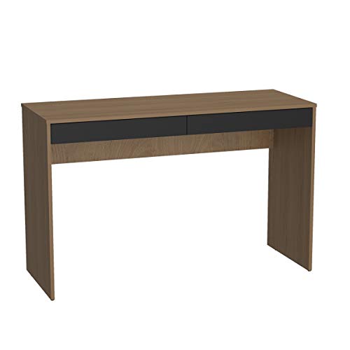 Escrivaninha Madri com 2 Gavetas - Mel/Preto