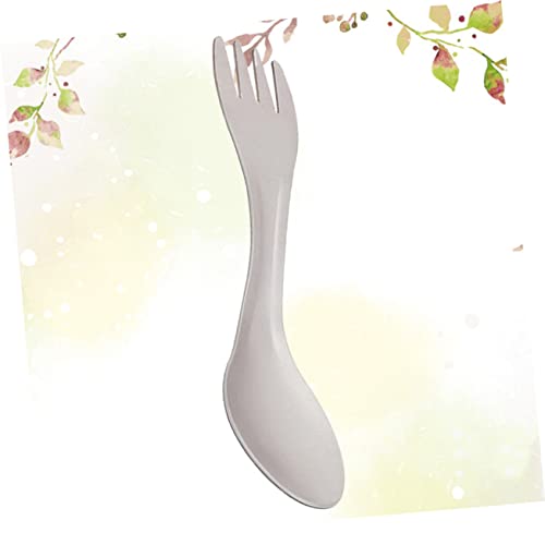 Unomor 3 Stk Reisebesteck outdoor geschirr Camping-Spork Überlebensrucksack Überlebensrucksäcke Reiserucksack Löffel Gabel Doppelendiger Spork Doppelkopf Esslöffel Rostfreier Stahl Metall – Bild 4