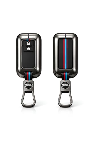 Image of Trollgadgets Premium Metal Car Key Cover for Maruti Suzuki & Toyota Smart Key | Compatible with Baleno, Swift, Dzire, Brezza, Fronx, Grand Vitara, XL6, Ertiga, Celerio, Ignis, Glanza, Hyryder, Rumion