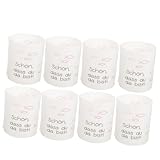 LOLIPPYY 8 Stück Teiliges Kerzenschirm Kunststoff Winddicht und Dekorativ Weiches Licht für Kommunionkerzen Tischdeko und Heimdekoration bei Hochzeiten Geburtstagen und Besonderen Anlässen