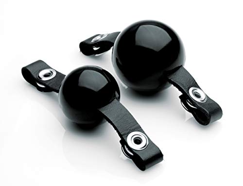 Isabella Sinclaire Set de Bâillon Interchangeable avec lanières en cuir noir ajustables - 5