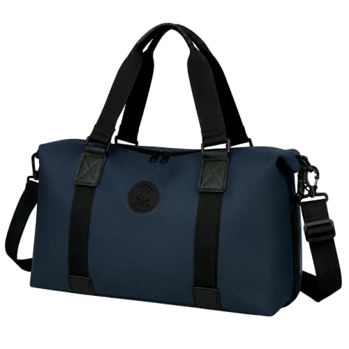Image of Storite Travel Duffel Bag for Women & Men, Water-Resistant Nylon Weekender Bag with Adjustable Shoulder Strap, Lightweight Overnight Luggage Bag for Travel, Sports & Daily Use (Navy Blue)