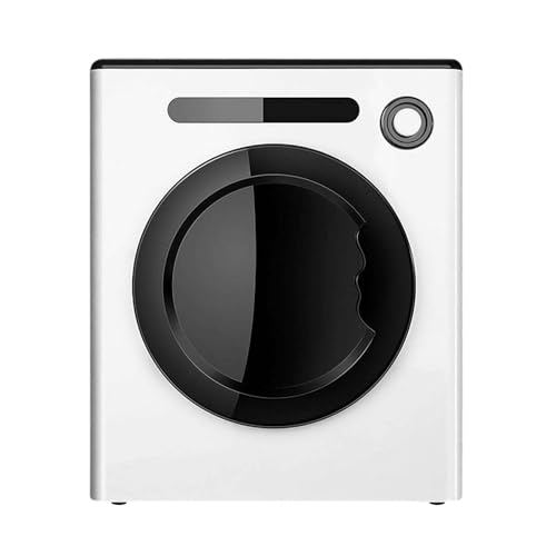 HCAUYNN Secadora De Ropa Familiar con Centrifugado, RotacióN hacia Adelante/AtráS, Luz Violeta De 360° Y Filtro De Pelusas, Secadora con VentilacióN, Ideal para Familias con BebéS White