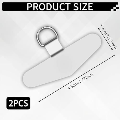 CYXZMYA 2 Stück Edelstahl Handykette Universal Pads,Ultradünne Robuste Halterung Mit Metallring, Diebstahlschutz Anti Verlust Für Alle Smartphones,Multifunktional mit Starker Haftkraft