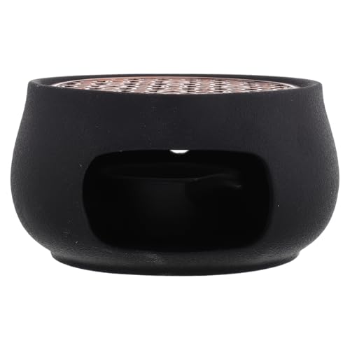 HOLIDYOYO Retro Ceramic Teapot Heater Portable Tea Warmer for Home for Coffee Tea Vintage Design Multi-Functional Hot Beverage Accessory