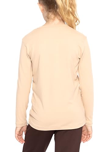 STRETCH IS COMFORT Youth Girls Oh So Soft Long Sleeve Crew Neck Top | Sizes 2-16 | Essential Basics3
