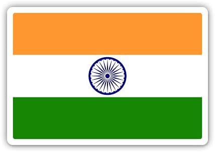 Squiddy Bandera de la India Orgullo del país indio - Vinilo adhesivo (7 pulgadas de ancho)