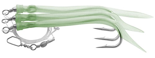 Aquantic Unisex - Erwachsene 10C4039507207588C10, verfügbar in fängigen Farben, je 3 Gummi-Makks am Vorfach, Qualitätsschnur und Hochleistungswirbel (Fluo, 10/0), Bunt, Normal Cover