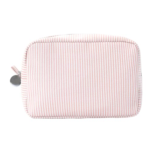 Estuche de aseo de viaje, estuche de maquillaje ligero, elegante portátil con cremallera para acampar playa, rojo, Se référer au descriptif, Consulte la descripción