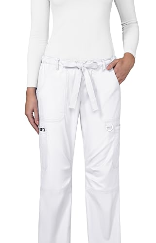 Koi Women's Lindsey Ultra Comfortable Cargo Style Scrub Pants, White, Small - Thumbnail 6
