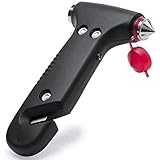 【INDISPENSABLE] Herramienta indispensable para poner en su coche o vehículo y prevenir los peligros relacionados con la carretera. Sácale de situaciones de emergencia con este martillo parabrisas de cristal equipado con un corte de cinturón y una luz LED de emergencia para ser detectado.