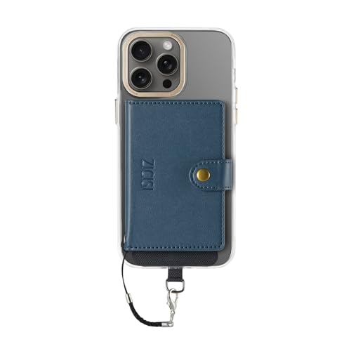 ZICISI Apple Magsafe�E�H���b�g�APU���U�[���C�E�H���b�g iPhone 16/15/14/13/12 Pro Max/Mini/plus�p�ARFID�u���b�N�t���J�[�h�z���_�[5��(�_�[�N�u���[)
