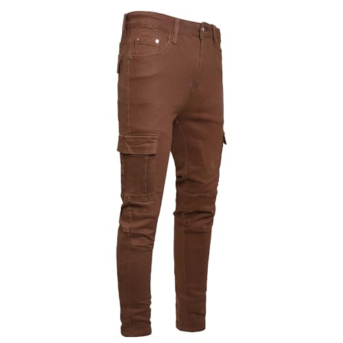 JUNBAOSS Men's Slim Fit Jeans Stretch Ripped Skinny Jeans for Men, Fashion Straight Leg Comfort Flex Waist Casual Pants