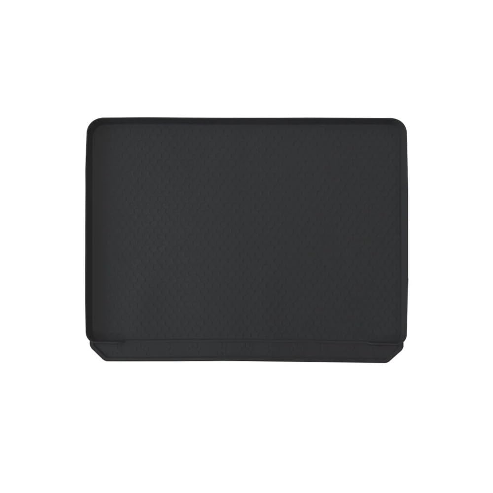 Silicone Cat Litter Mat With Deep Grooves Trapper Pad For Hardwood Floors(Black)