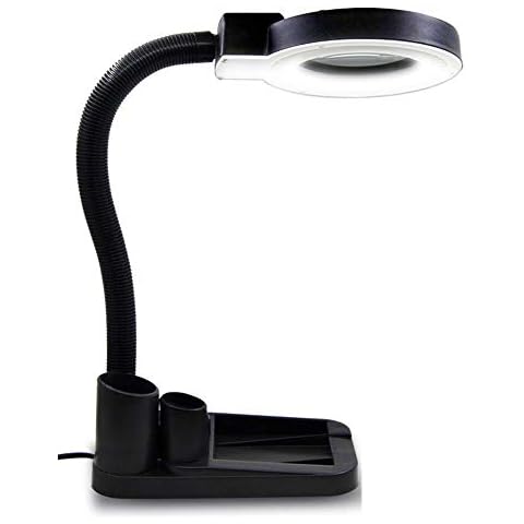 Lupe mit Licht LED Lupenleuchte 10X -fache Leuchtlupe Tischlampe Zum Lesen Cover