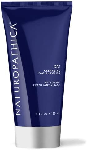 Naturopathica Oat Cleansing Facial Polish - 3-in-1 Cleanser, Scrub & Mask - Daily Exfoliator for All Skin Types - Vegan, Made in USA, 5 oz. (150 ml)