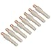 HanOaki 8PCS NonStick Coating Welding Tips Set for 15AK Welding Torch Efficient Slag Removal Smooth Wire Feed 40x12mm Metal Nozzle Gray Copper Welding Tool