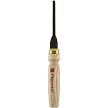 Flexcut Wood Carving Gouge | Mallet V-Tool, Straight Gouge Chisel | 45 Degrees, 3/16 Inch | 1095 High Carbon Steel Blade | Ash Hardwood Handle | MC245 | Made in the U.S.A.