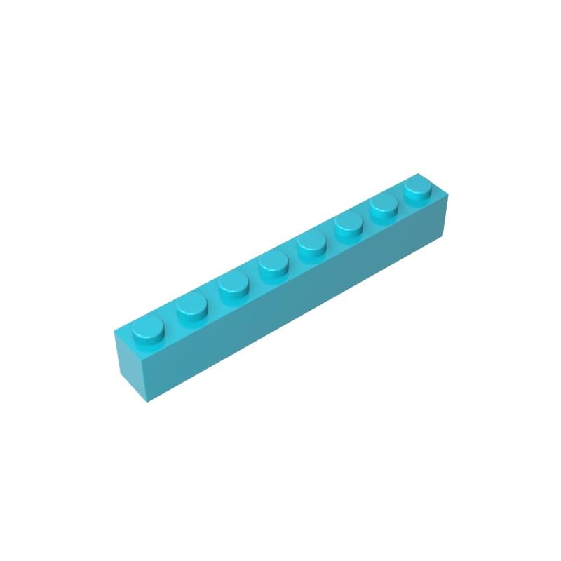 3008 Basic Bricks Brick 1x8 50 Pieces GDS-536 Compatible with Lego Building Blocks Color:Medium Azure