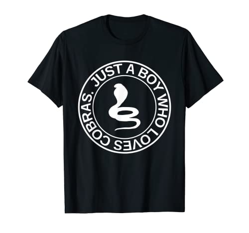 Just A Boy Who Loves Cobras Gift For Men Animal Snake T-Shirt