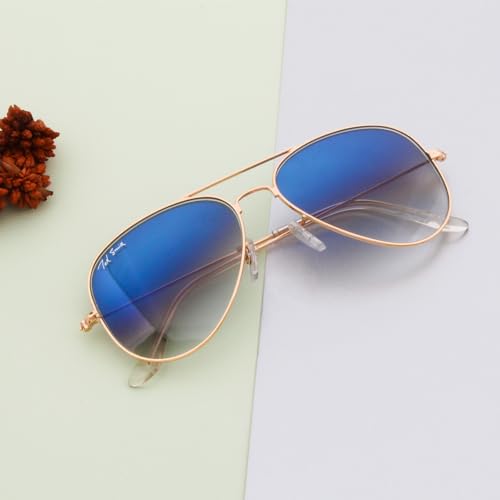 Image of Ted Smith Mens Womens Polycarbonate Uv Protection Metal Pilot Sunglasses