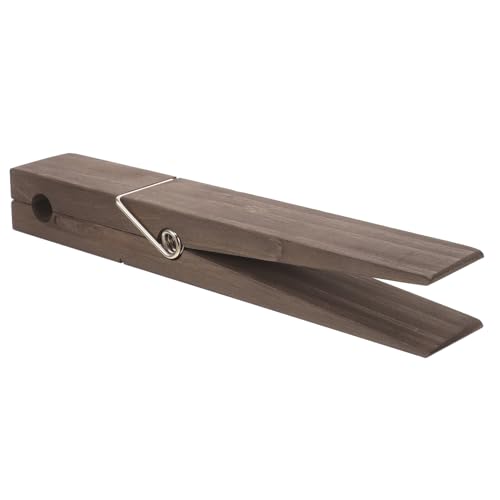 HEALEEP 木製ジャンボ洗濯ばさみ 大型タオル掛け 耐久性ある木製クリップ 浴室 バスローブ用多機能ハンガー おしゃれな装飾用毛巾架