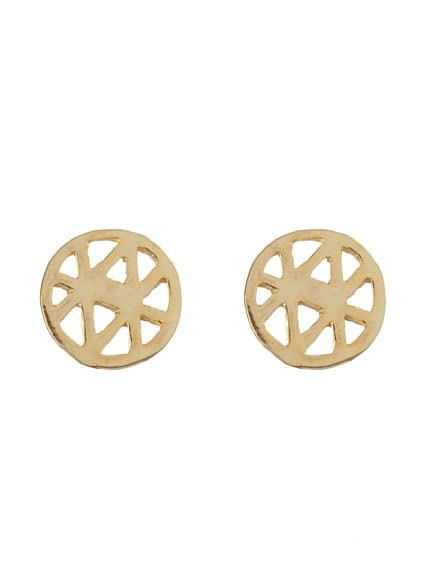 Essence Bijoux | Pendientes en Plata de Ley 925 bañada en oro con diseño Arabesco Gold