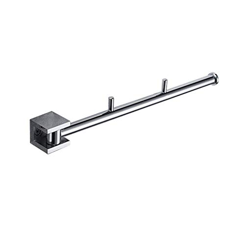 Porte-serviette rotatif en laiton massif chromé au design mural luxueux pour salle de bain