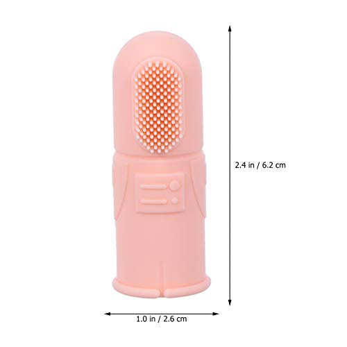 STOBOK 3 Peças de Silicone Escova de Dentes de Dedo de Bebê Dedo Ponto Escova de Dentes de Treinamen