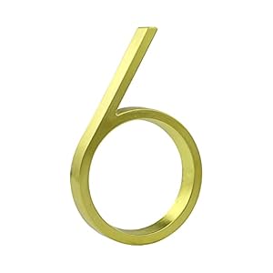 HASWARE drijvend huisnummerbord 5 inch (12 cm) moderne deurnummers bewegwijzering plaque straat huisadresnummers (gouden…