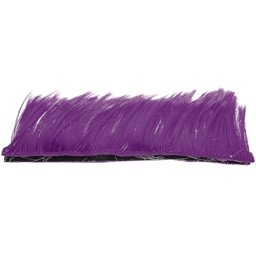 Healeved Adorno Peluca de Cresta para Casco de Motocicleta Adhesivo Morado Decoración Resistente Pet para Casco de Moto Accesorio Visible para Uso Exterior y Urbano