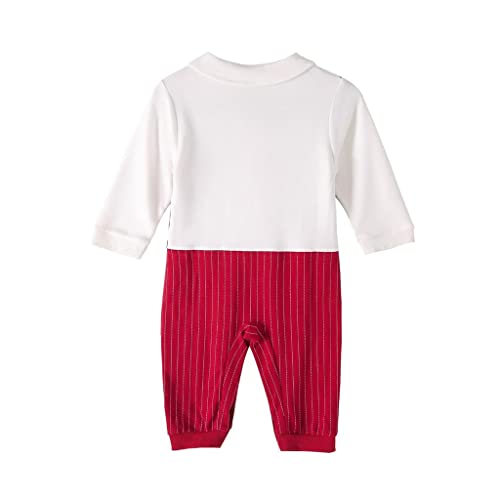 Dressy Daisy Infant Baby Boy One-Piece Gentleman Bodysuit Formal Outfit Onesie Vest Suit Romper with Bowtie2
