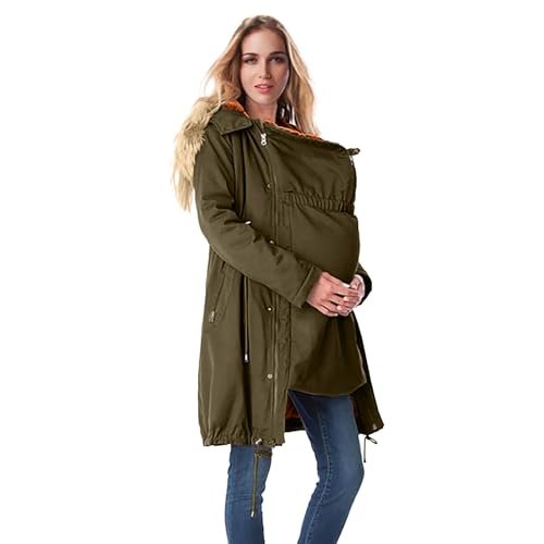 Chaqueta de maternidad de invierno, impermeable, chaqueta de invierno para mujer, cálida, larga, parka 3 en 1, chaqueta de maternidad con inserto para bebé, abrigo de exterior, chaqueta de gran tamaño