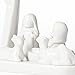 DN DECONATION White Ceramic Nativity Set for Christmas Indoor, Porcelain Nativity Scene with Manger, Modern Christmas Holy Family Nativity Sets & Figures for Home Tabletop Shelf Display Decoration