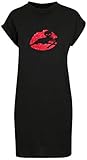Damen Longshirt Shirtkleid, lockerer gerader Schnitt mit kleinem Shirtkragen