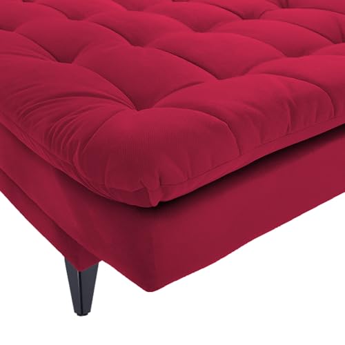 Image of Krancy 3-Seater Sofa Cum Bed for Living Room, Office & Home | Premium Fabric Sleeper Sofa Set with 1 Year Warranty | Comfortable Sofa for Guests, Lounge & Small Spaces (Red)
