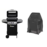 Produkt 2: Wasserabweisend. tepro 508C Gasgrill Lavastein Irvine, Gesamtleistung max. 5,4 kW, Grillfläche: ca. 50 x 31 cm, Schwarz & Abdeckhaube Universal für Gasgrill klein, schwarz (60 x 100 x 90 cm)