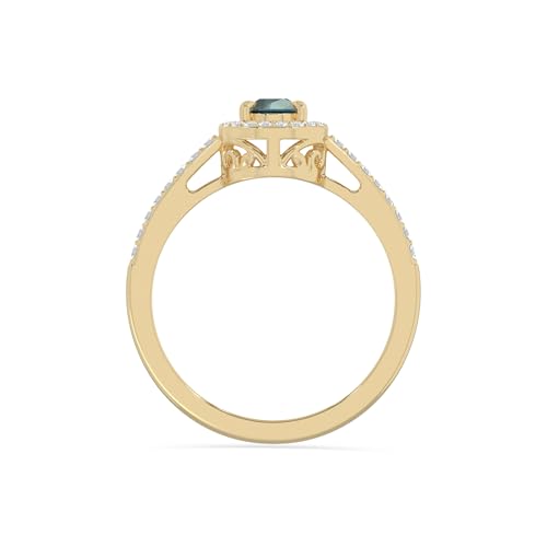 Pear Natural Gemstone Halo Rings for Women in 925 Silver/18K Yellow/Rose Gold Vermeil, Birthstone Jewelry Gifts for Her Birthday, Wedding Anniversary, Christmas, Mothers Day, Graduation4