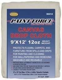 PAINT-FORCE 9'x12' 12oz Canvas Drop Cloth